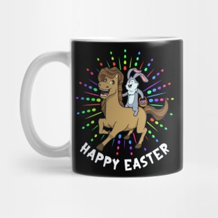 Easter bunny riding horse - Happy Easter Mug